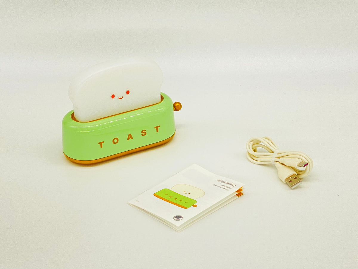 Kawaii Toast LED Table Night Light USB rechargeable