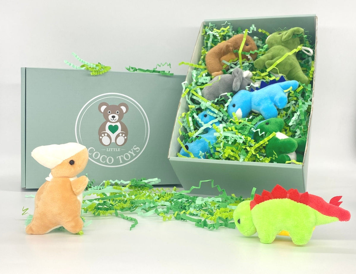 Little Coco Dinosaurs Stuffed Animals Plush Soft Toys, pack of 8 (A)