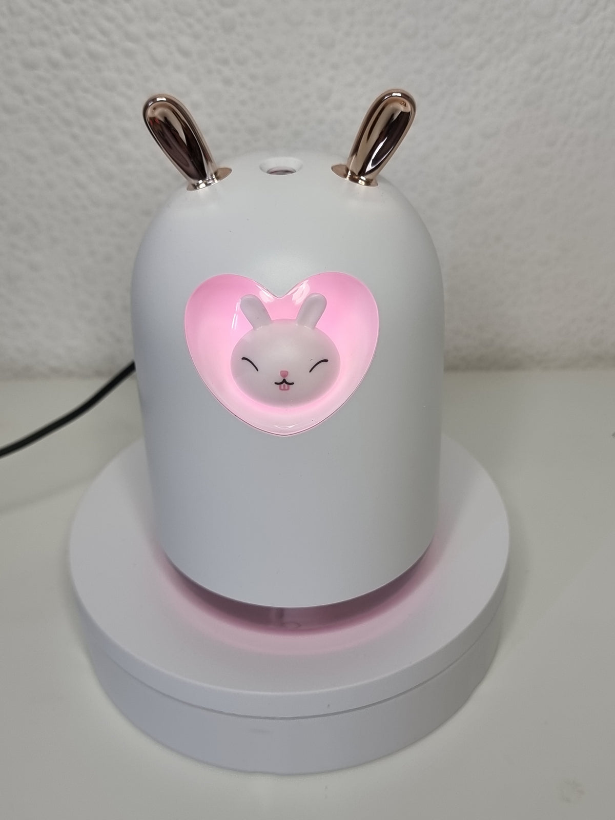 Rabbit Air Humidifier 300ml Ultrasonic Cool Mist Aroma Oil Diffuser Romantic Colour LED USB