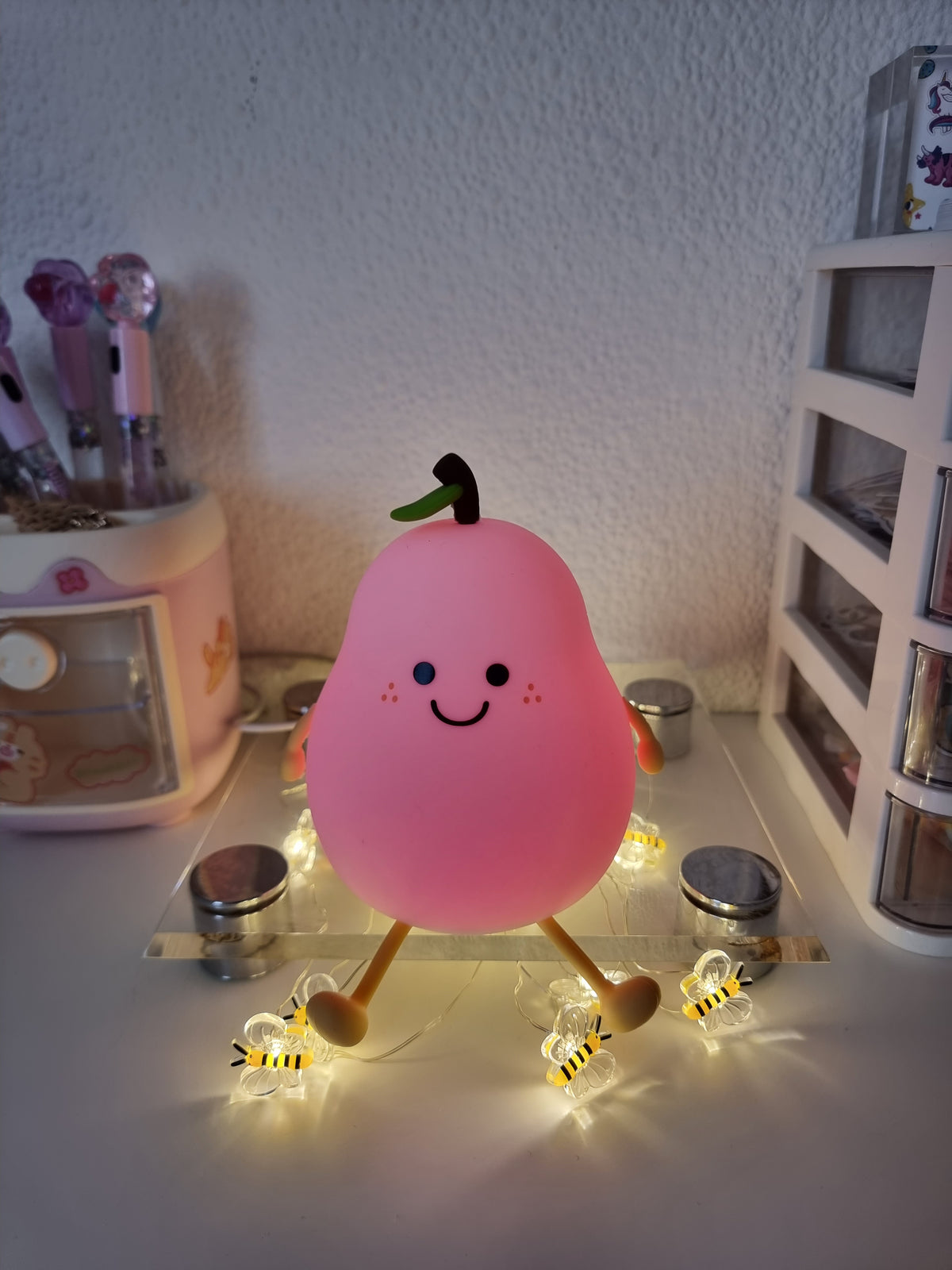 Kawaii Pear Silicone Led Table Night Light USB Rechargeable

 