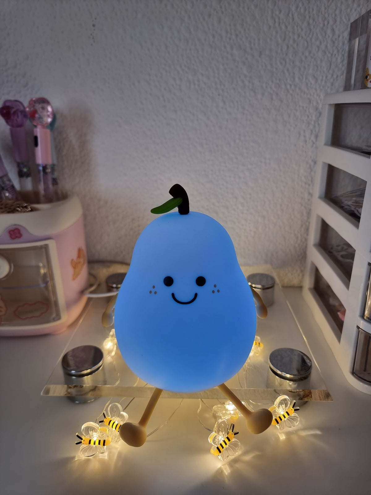 Kawaii Pear Silicone Led Table Night Light USB Rechargeable

 