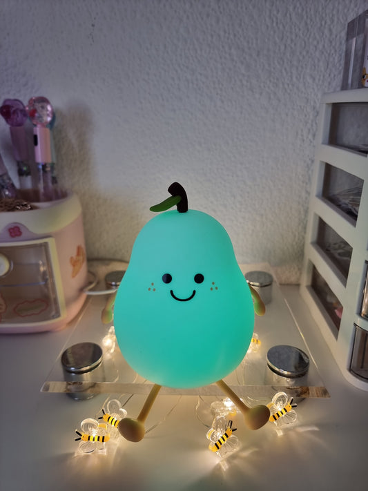 Kawaii Pear Silicone Led Table Night Light USB Rechargeable

 