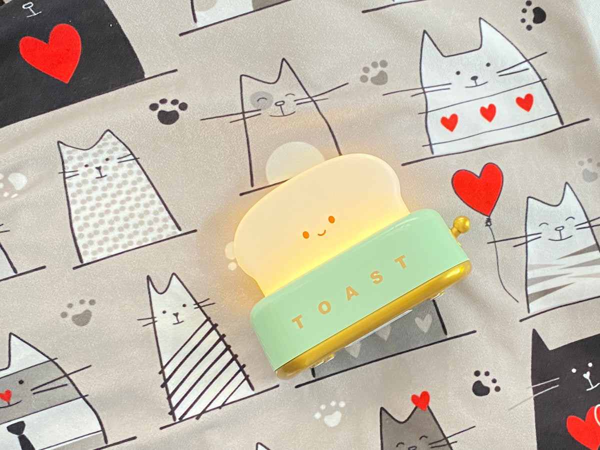Kawaii Toast LED Table Night Light USB rechargeable
