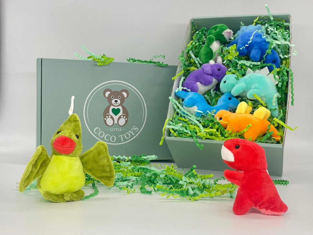 Little Coco Dinosaurs Plush Stuffed Animals Soft Toys, pack of  8 (B)