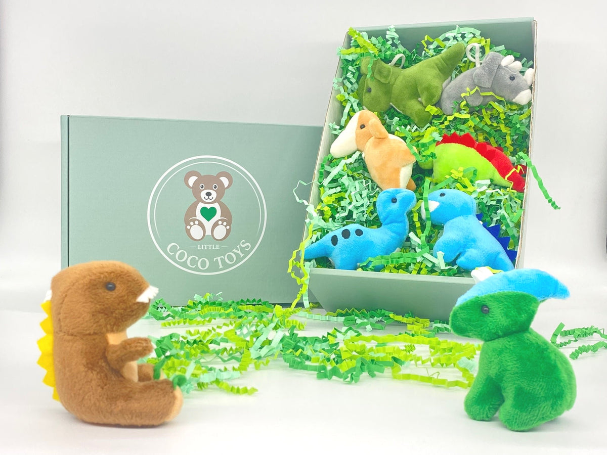 Little Coco Dinosaurs Stuffed Animals Plush Soft Toys, pack of 8 (A)