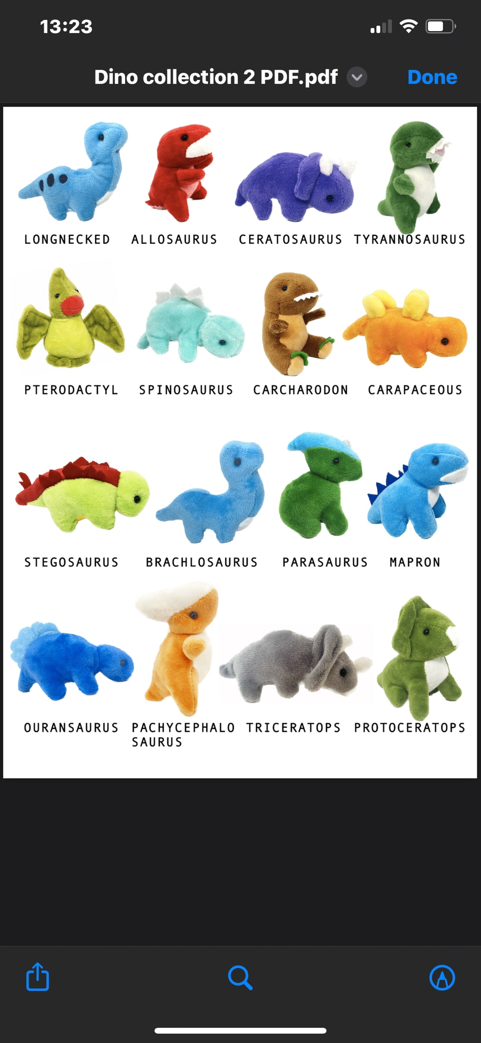 Little Coco Dinosaurs Stuffed Animals Plush Soft Toys, pack of 8 (A)