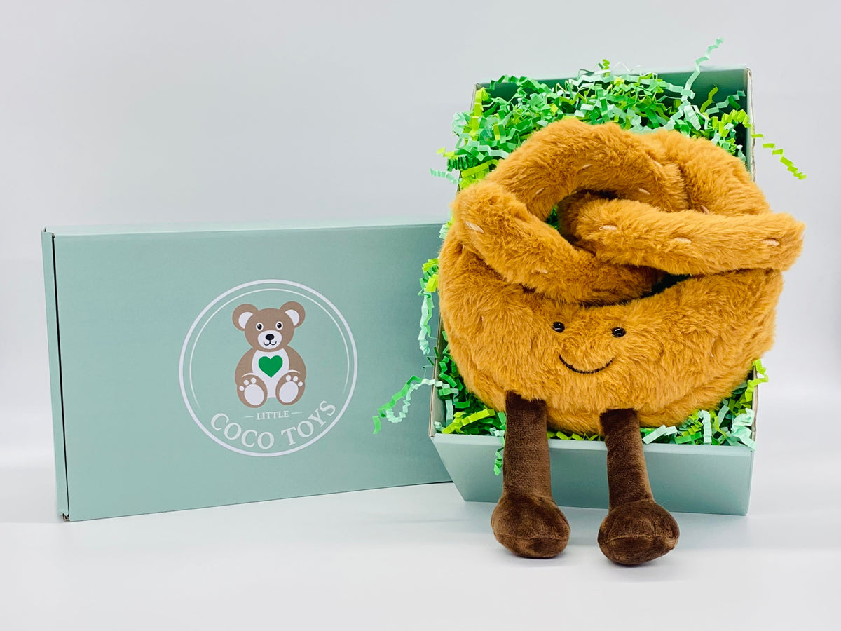 Little Coco Breakfast Club Collection Stuffed Plush Soft Toys Croissant, Bread, Baguette or Pretzel
