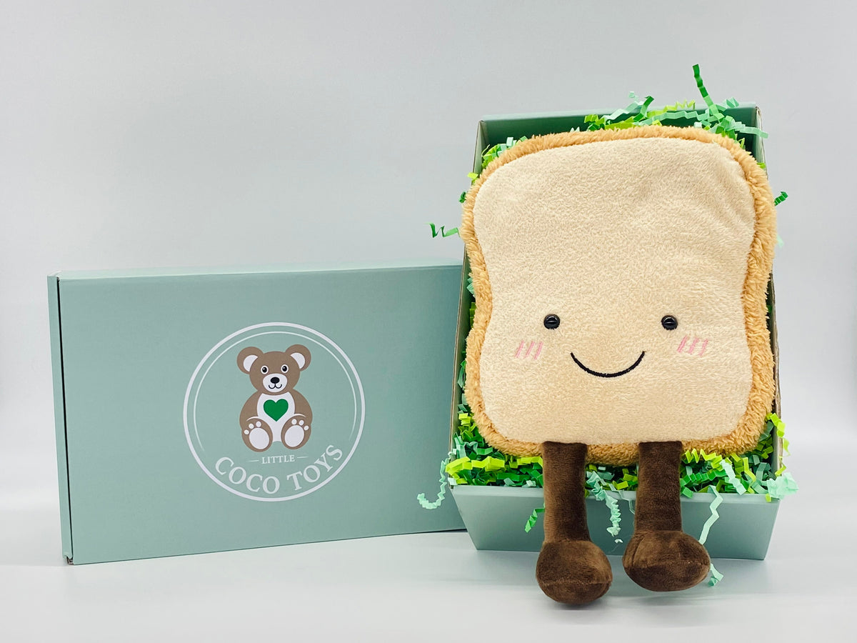 Little Coco Breakfast Club Collection Stuffed Plush Soft Toys Croissant, Bread, Baguette or Pretzel