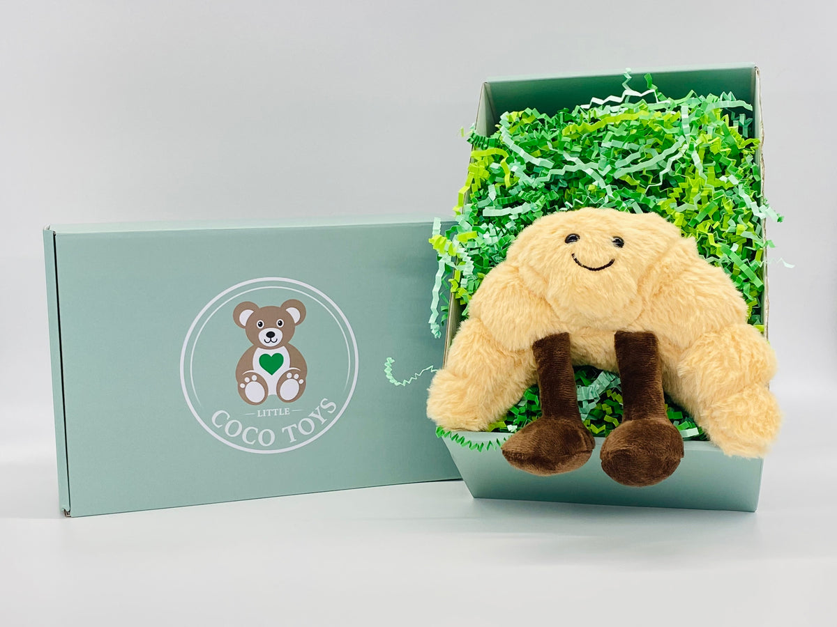 Little Coco Breakfast Club Collection Stuffed Plush Soft Toys Croissant, Bread, Baguette or Pretzel