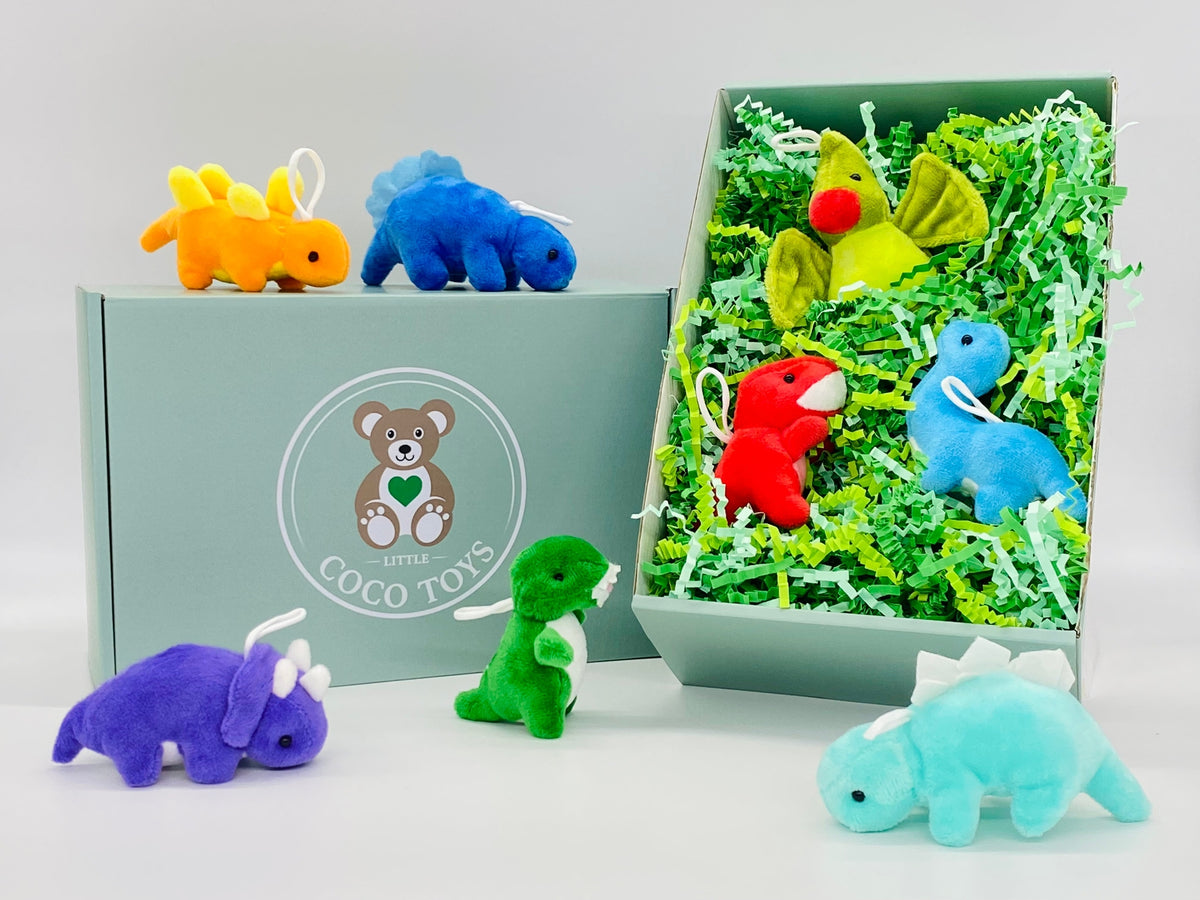 Little Coco Dinosaurs Plush Stuffed Animals Soft Toys, pack of  8 (B)
