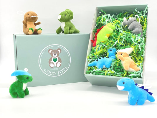 Little Coco Dinosaurs Stuffed Animals Plush Soft Toys, pack of 8 (A)
