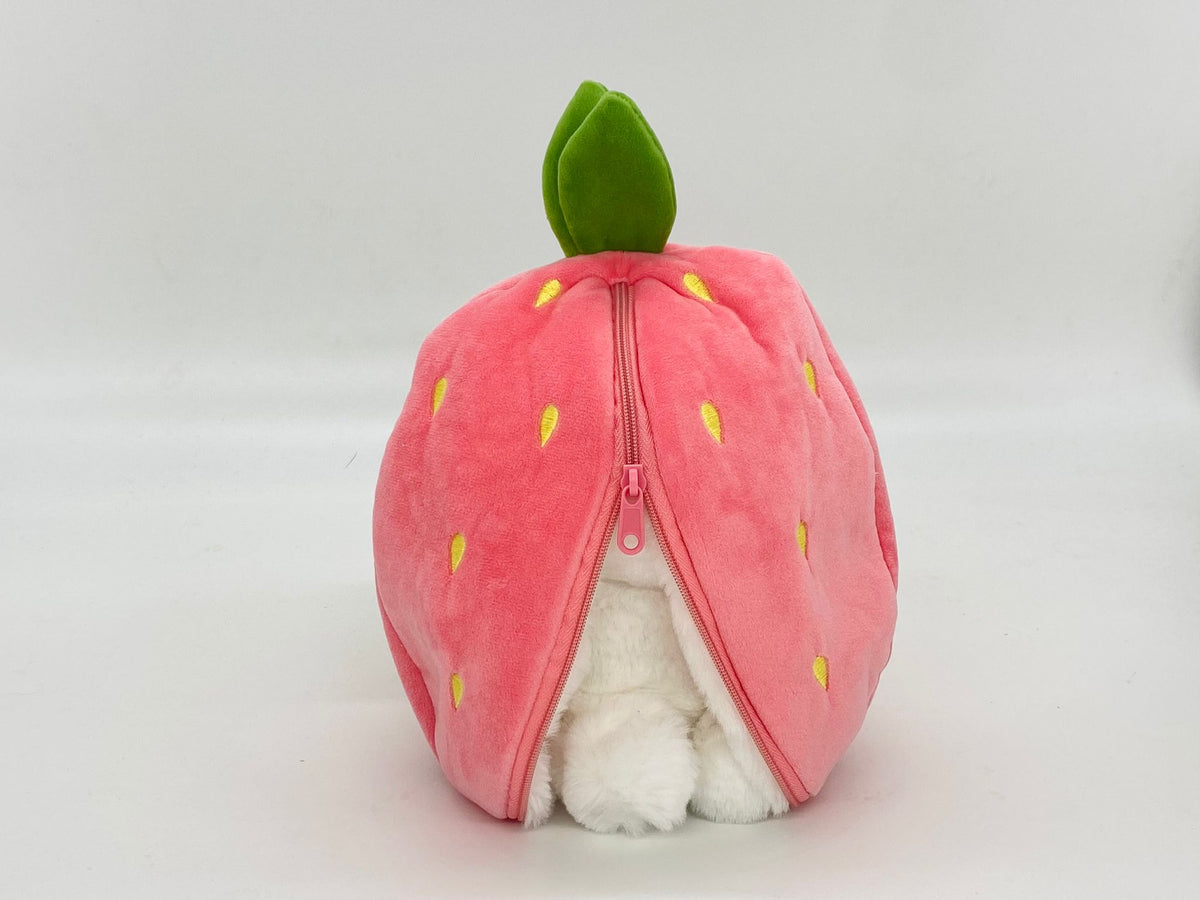 Strawberry Bunny or Carrot Bunny Reversible Plushie